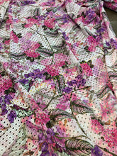 Lade das Bild in den Galerie-Viewer, Sangallo con fiori fucsia: 36€/m