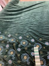 Lade das Bild in den Galerie-Viewer, Velluto verde con ricamo: 55€/m
