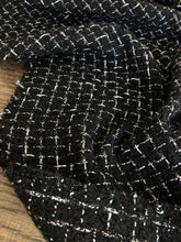 Lade das Bild in den Galerie-Viewer, Chanellina nera cotone poly lurex: 45€/m
